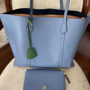 Tory Burch Leather Perry Triple Compartment Tote Bag with Wallet